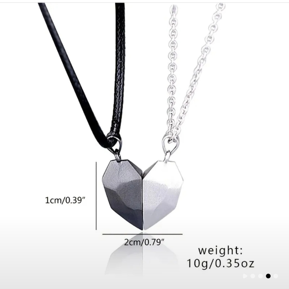 Valentine's Day Couples Gift Magnetic Heart Necklace